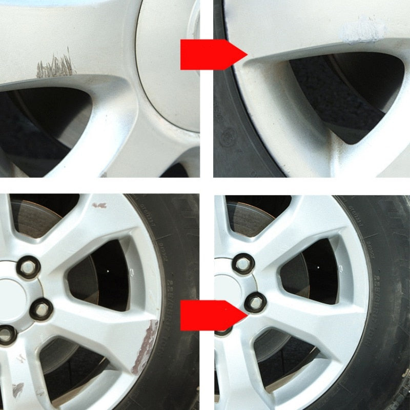 Car Wheel Scratch Repair Paint Pen, Aluminum Alloy Silver