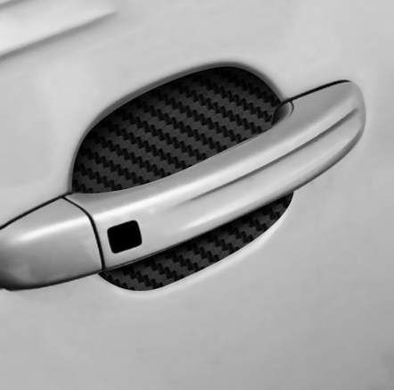 3D Carbon Fiber Car Scratch Protection Stickers (4 Pack)